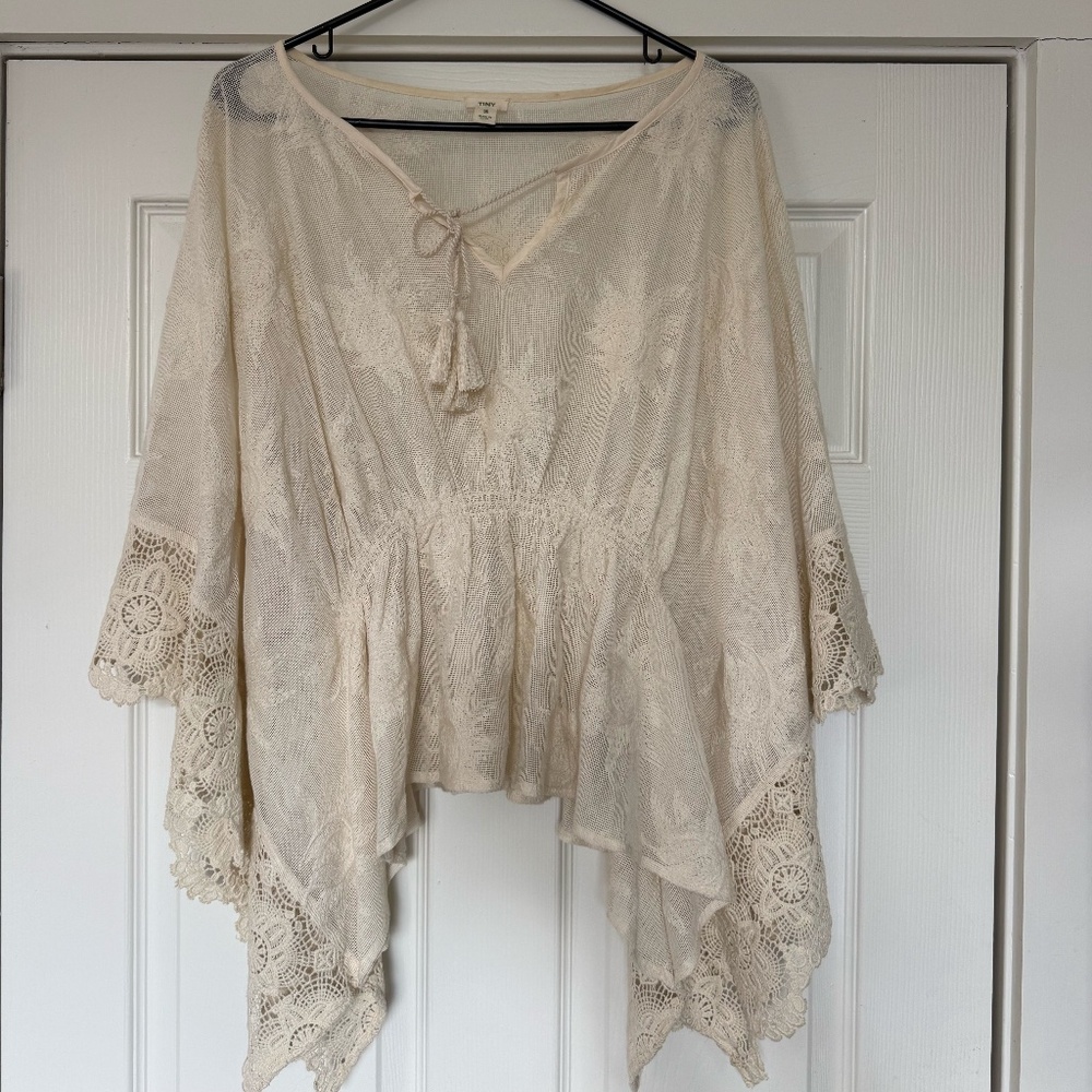 Anthropologie boho lace top